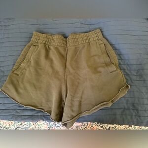 Dark Green Aerie Shorts